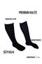 Mother's Socks 2Pairs Knee-High Luxury Quality Cotton Toe Seamless Non-Stretching Elastic Women's Socks Black - 2