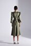 Merry Khaki Double Breasted Collar Flared Dress - 5