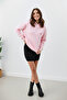 Unisex Soft Fabric Oversized Fleece Inside Hooded Small Hearts Printed Sweatshirt Hoodie - 3