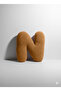 Plush N Letter pillow decorative throw pillow camel teddy fabric large size 50 cm - 2