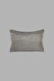 غطاء وسادة منسوج من قماش الجاكار منقوش بخطوط 35x50 على الوجهين حواف أسطوانية - 5