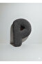 Plush P Letter Pillow, Decorative Throw Pillow, Anthracite Teddy Fabric, Large Size 50 cm - 2