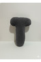 Plush t Letter Pillow, Decorative Throw Pillow, Anthracite Teddy Fabric, Large Size 50 cm - 2