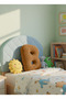 Plush B Letter Pillow, Decorative Throw Pillow, Camel Brown, Large Size 50 cm
