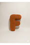 Plush F Letter Pillow, Decorative Throw Pillow, Dark Brown Teddy Fabric, Large Size 50 cm - 2