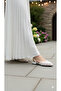 Mesh Lace Embroidered Low Heel Jurdan Bottom Back Elastic Detail Pointed Toe Women's Shoes - 7