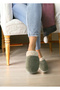Plush Non-Slip Sole Winter Home Slippers Plush Non-Slip Sole Winter Slippers Pastel Green - 2
