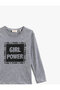 Girl's Gray T-shirt Gray - 3