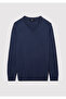 Cashmere Blended Navy Blue Sweater Slim Fit / Slim Fit 0710188 -70497 - 6