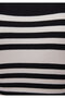 Crew Neck Striped Black Sweater Fitted / Bodycon Cut 1710521-85407 - 6