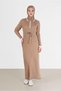 POLO Collar Ribbed Knitwear Dress 42122