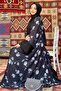 Women's Black Flower Patterned Jumpsuit Set t 2138 - 4