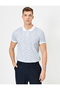 Men's White Polo Neck T-Shirt