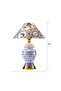 Sanwi Bleu Blanc Patterned Ceramic Living Room Living Room Lampshade - 5