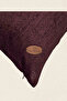 Soft-Textured Burgundy Filled Cushion -Leto- - 4