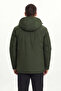 Men's Hooded Windproof Khaki Inflatable Fiber Filled Long Winter Coats Parka Coat - 5