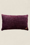 Set of 3 Mink Burgundy Stuffed Throw Pillows - 4