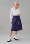 Women's Indigo Color Fuchsia Lined Zippered Pocket Parachute Skirt