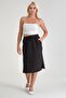Women's Slit, Drawstring, Pocketed Cotton Woven Fabric Skirt