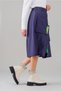 Women's Indigo Color Green Lined Zipper Pocket Parachute Skirt - 4