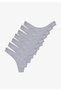 7-Pack Ribbed Thong Gray