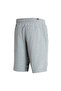 Men Sportswear Fit Brand Logo Bermudas Drawstring Training Shorts, Grey - 4