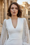 Corsage Wedding Dress, Lace Balloon Sleeve, Request Dress, Lavinia