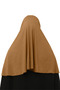 Ready Practical Scarf with Turban Veil Hijab with Hijab - Prayer Cover Souffle (xl) - Tan - 6