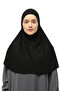 Ready Practical Scarf with Turban Veil Hijab with Hijab - Prayer Cover Souffle (XL) - Black - 2