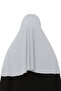 Ready-made Turban Veil Practical Scarf Hijab with Hijab Wedding - Prayer Cover Souffle (XL) - Gray - 6
