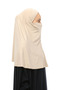 Ready Practical Scarf with Turban Veil Hijab with Hijab - Prayer Cover Souffle (XL) - Sand Beige - 4