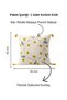 Buldan İşi Floral Yellow Tassel Cotton Punch Embroidered Throw Pillow Cover 42X42 cm - 3