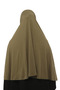 Ready-made Turban Veil Practical Scarf Hijab with Hijab - Prayer Cover Souffle (3xl) - Khaki - 8