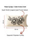 Buldan İşi Black Daisy Pattern Embroidered Throw Pillow Cover Throw Pillow Cover 30X50Cm - 2