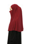 Ready-made Turban Veil Practical Scarf Hijab with Hijab - Prayer Cover Souffle (XL) - Claret Red - 5