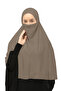 Ready-made Turban Veil Practical Scarf Hijab with Hijab Wedding - Prayer Cover Souffle (3XL) - Dark Mink - 3