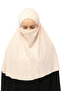 Ready-made Turban Veil Practical Scarf Hijab with Hijab Wedding - Prayer Cover Souffle (XL) - Powdered Powder - 4