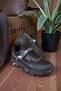 Children's Unisex Microlight Sole Water Repellent Fabric Velcro Trekking Shoes Lentooutdoor