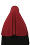 Ready-made Turban Veil Practical Scarf Hijab with Hijab - Prayer Cover Souffle (XL) - Claret Red - 7