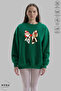 Unisex Long Sleeve Bowknot Christmas Printed Crew Neck Hoodless Fleece-Lined Oversized Sweatshirt - 4