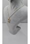 Stainless Steel Gold Color Eye Themed Zircon Stone Necklace - 5