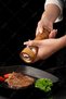Wooden Spice Salt Grinder Mill Salt Shaker Seasoning Container with Acrylic Divider 16 cm Set of 2 2 Colors - 2