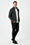 Men's Half Turtleneck Zippered Thick Cardigan - 2