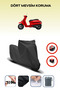 Black Rear Bag Lock Incompatible with Lambretta X300 Compatible Motorcycle Tarpaulin, 4 Seasons