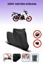 Black Rear Bag Lock Incompatible Falcon Shark 188 Compatible Motorcycle Tarpaulin, 4 Seasons
