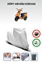 Gray Lock Compatible Tvs Scooty Zest 110 Compatible Motorcycle Tarpaulin Waterproof