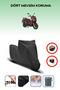 Black Rear Bag Lock Incompatible with Kanuni Seha 150 Compatible Motorcycle Tarpaulin, 4 Seasons