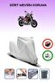 غطاء دراجة نارية متوافق مع Benelli BN 302 باللون الرمادي مقاوم للماء