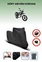 Black Rear Bag Lock Incompatible Yuki Yk 150-9 Goldfox Compatible Motorcycle Tarpaulin, 4 Seasons