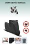 Black Rear Bag Lock Incompatible Kuba Bevely 125 Compatible Motorcycle Tarpaulin, 4 Seasons